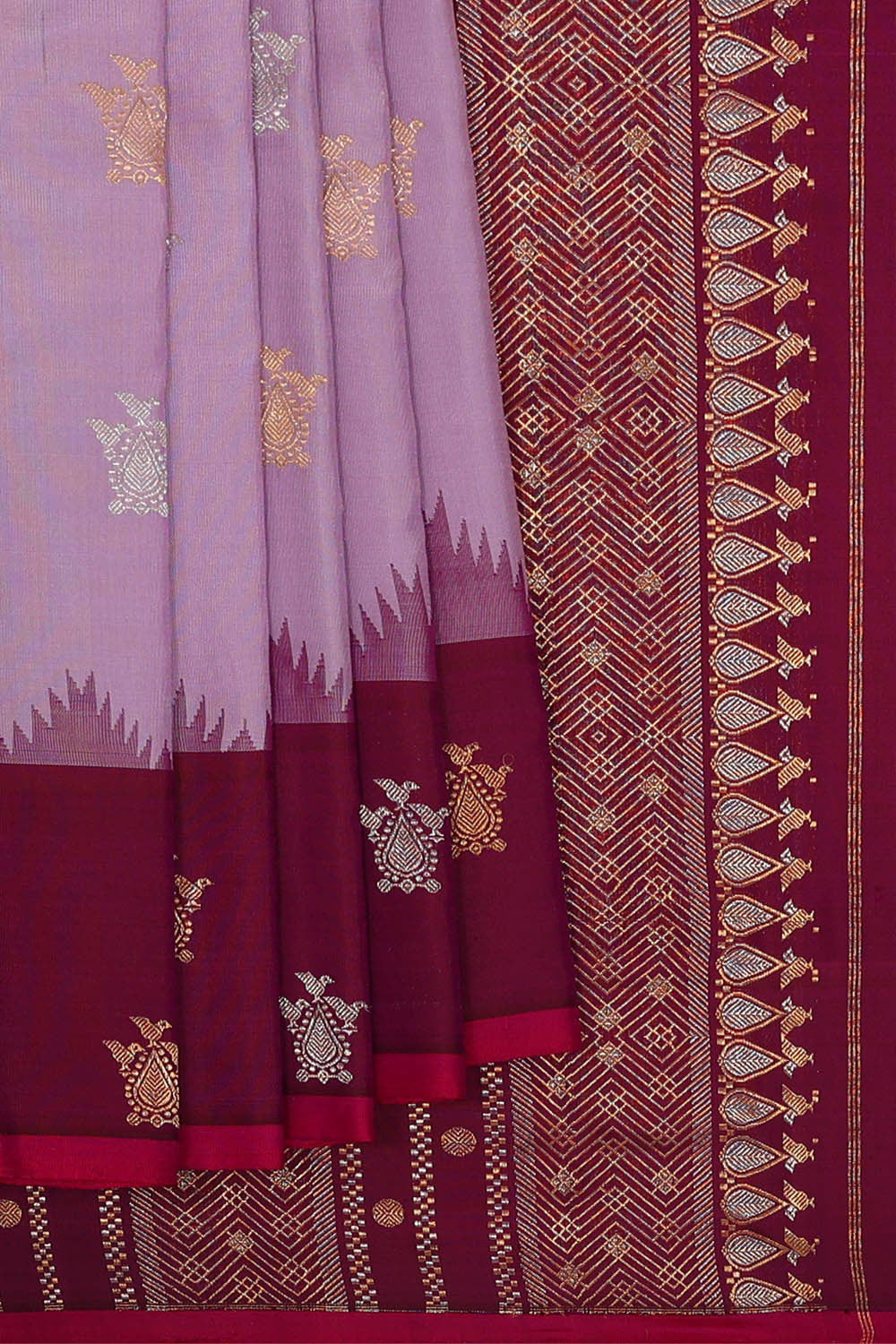 Gadwal Silk Lavender Saree