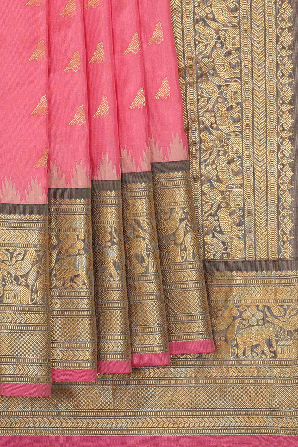 Gadwal Silk Pink Saree
