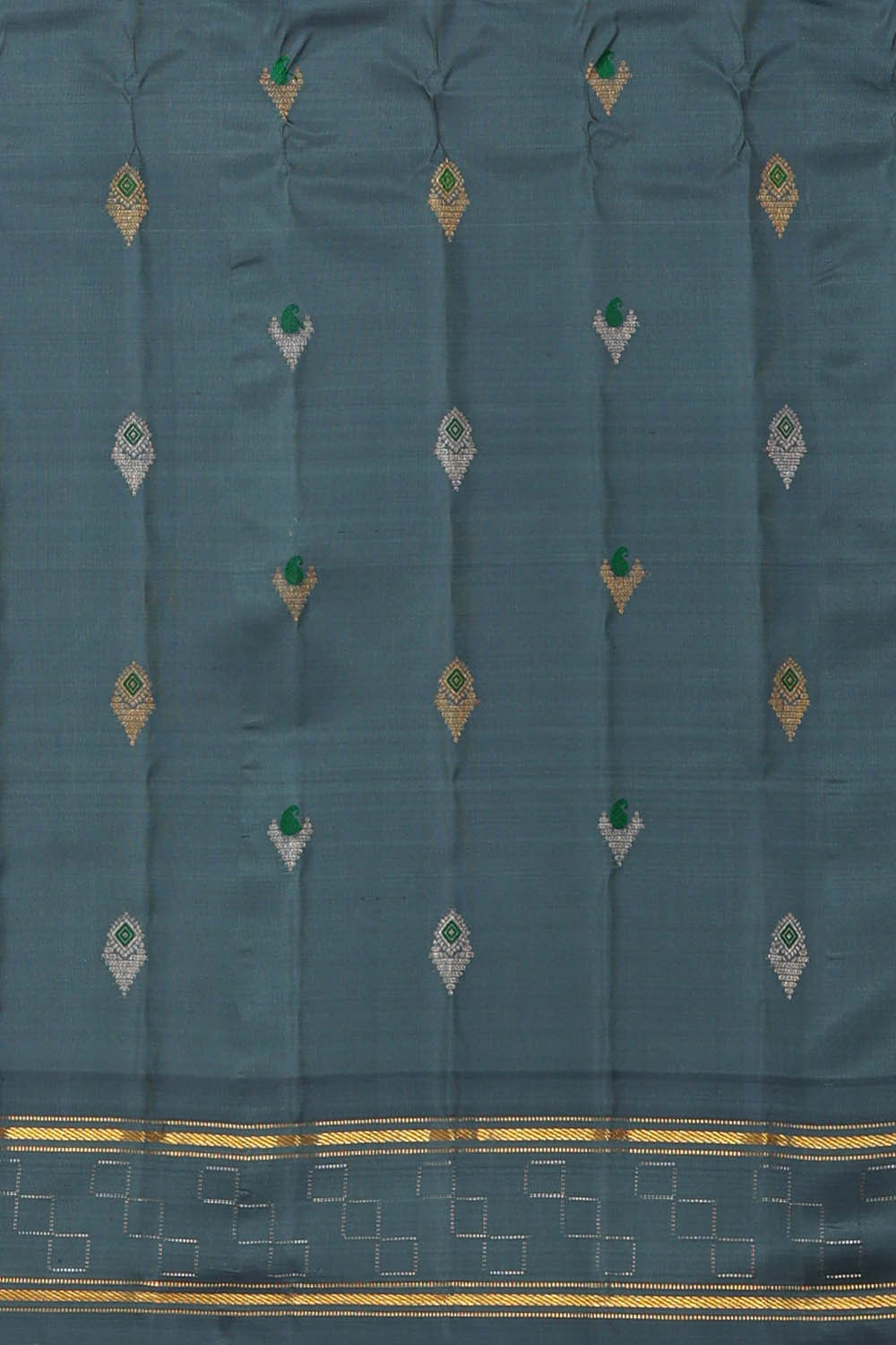 Image of Gadwal Silk Peach Pink Saree