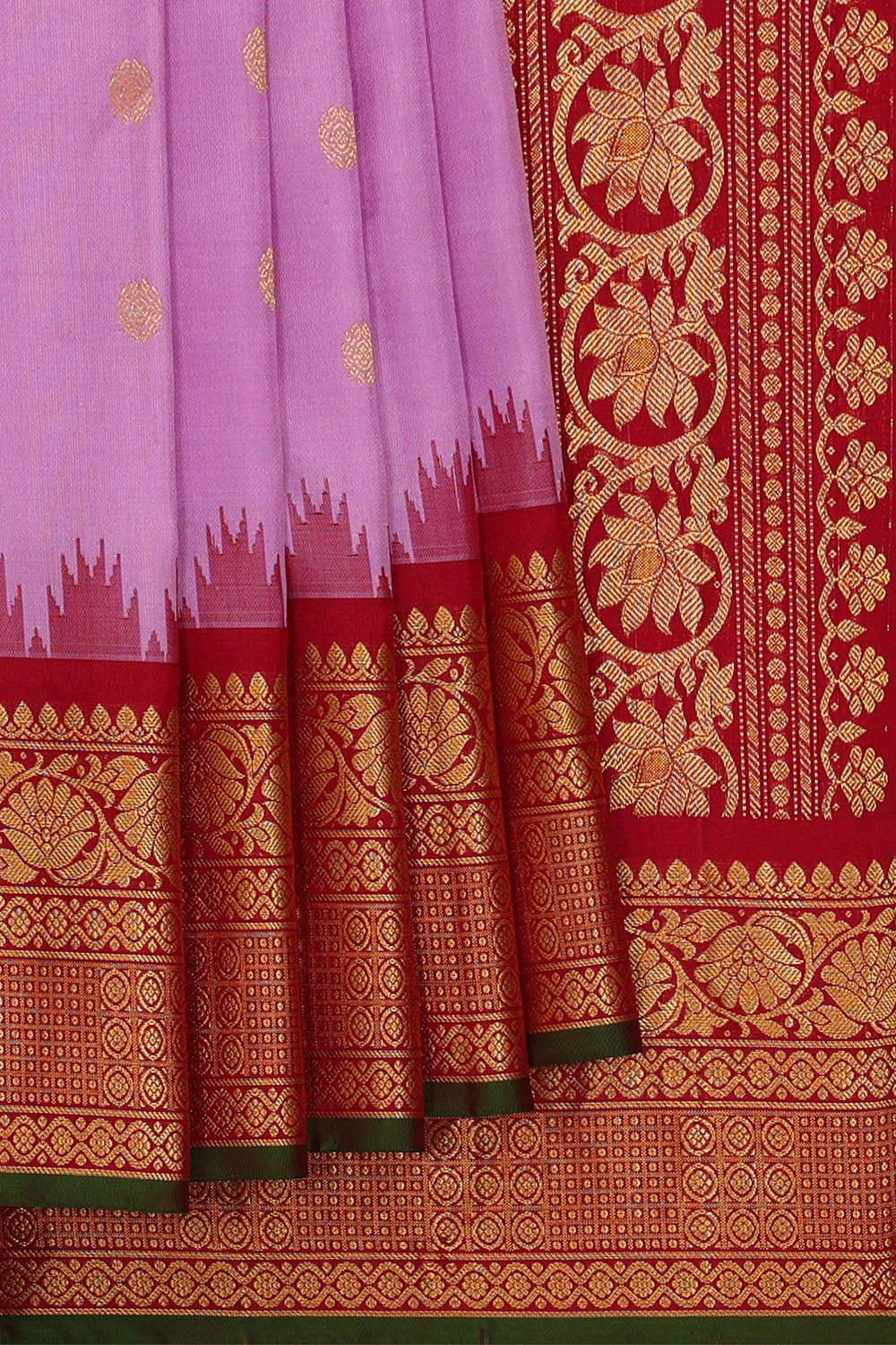 Gadwal Silk Lavender Pink Saree