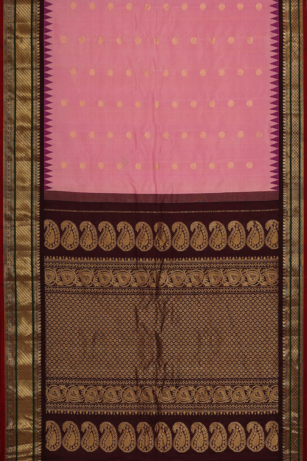 Gadwal Silk Pink Saree