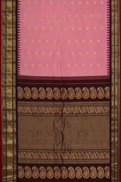 Image of Gadwal Silk Pink Saree