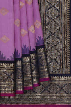 Image of Gadwal Silk Lavender Pink Saree