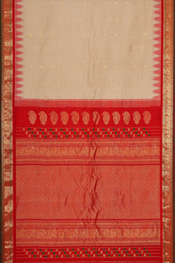 Image of Gadwal Silk Cream Saree