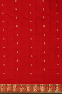 Image of Gadwal Silk Cream Saree