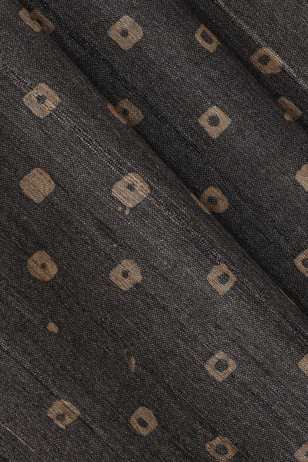 Printed Tussar Dark Grey Saree