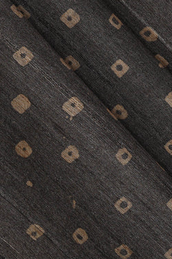 Image of Printed Tussar Dark Grey Saree