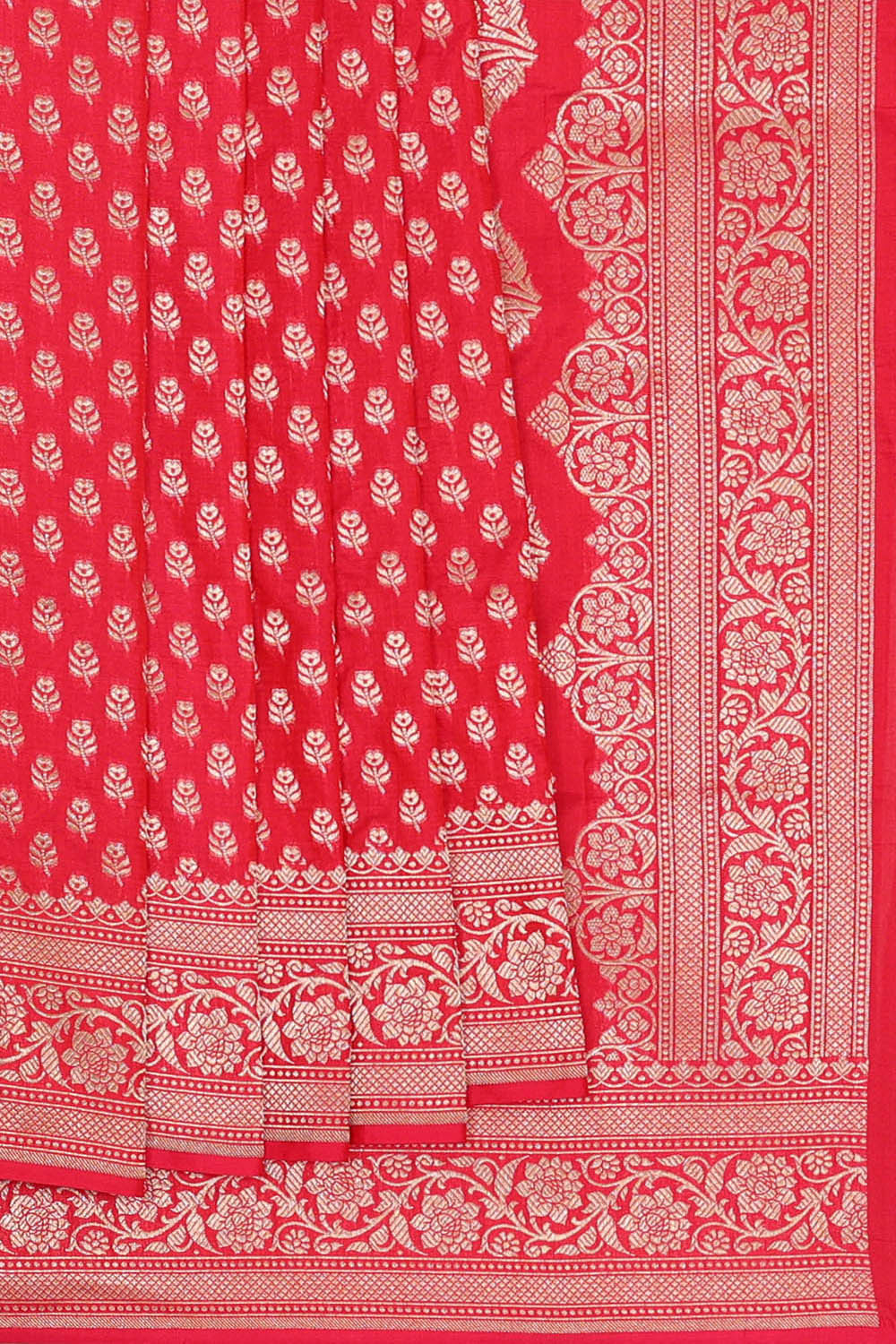 Image of Banarasi Silk Red Saree