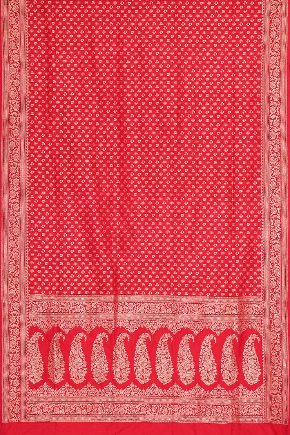 Image of Banarasi Silk Red Saree