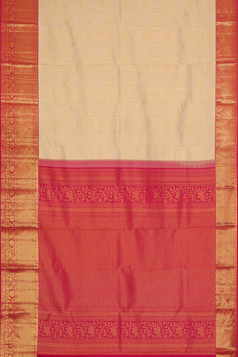 Image of Kanchipattu Silk Cream Saree