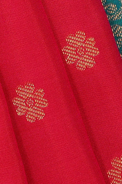 Image of Gadwal Silk Red Saree