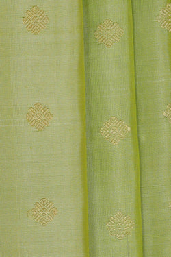 Image of Gadwal Silk Pista Green Saree