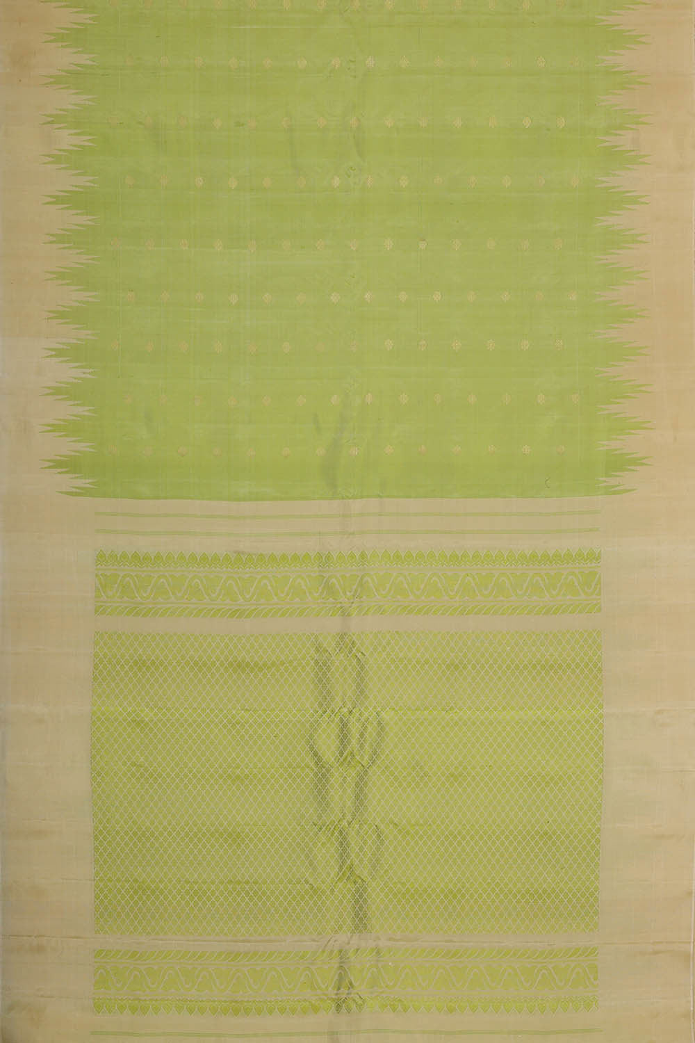 Gadwal Silk Pista Green Saree