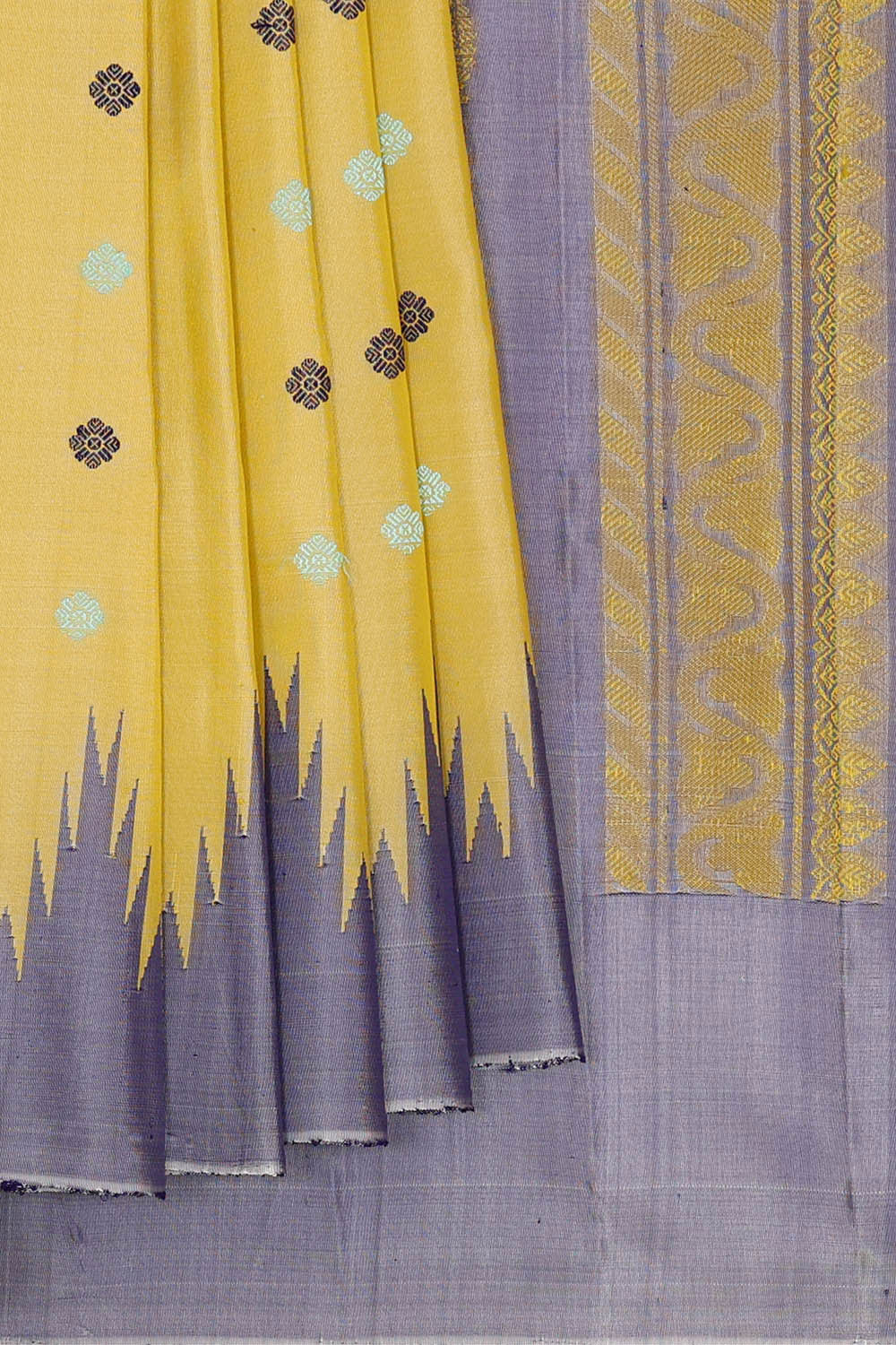 Gadwal Silk Yellow Saree