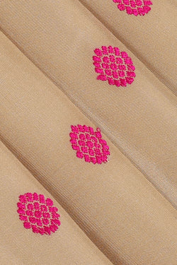 Image of Gadwal Silk Cream Saree