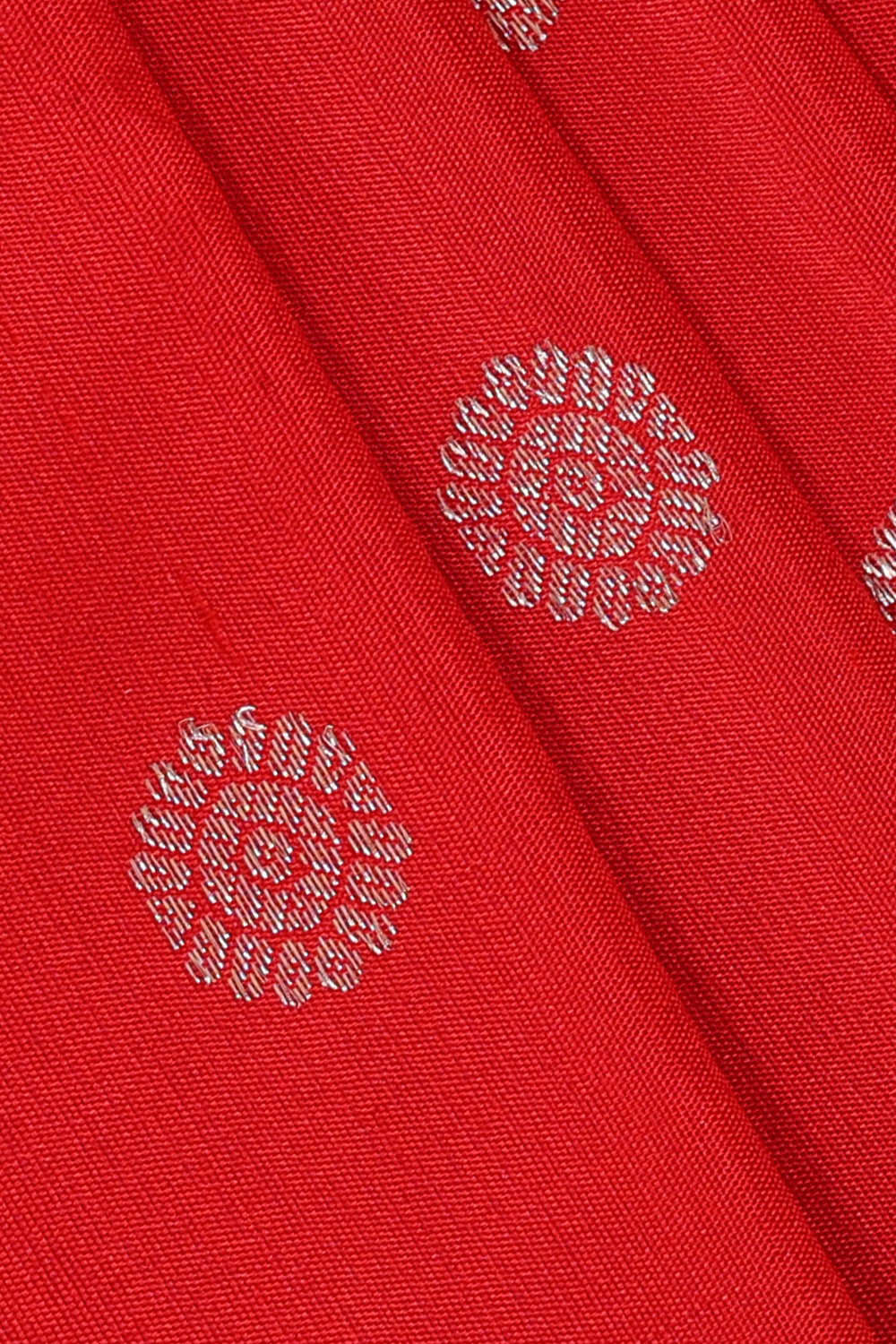 Image of Gadwal Silk Red Saree