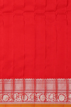 Image of Gadwal Silk Light Sea Green Saree