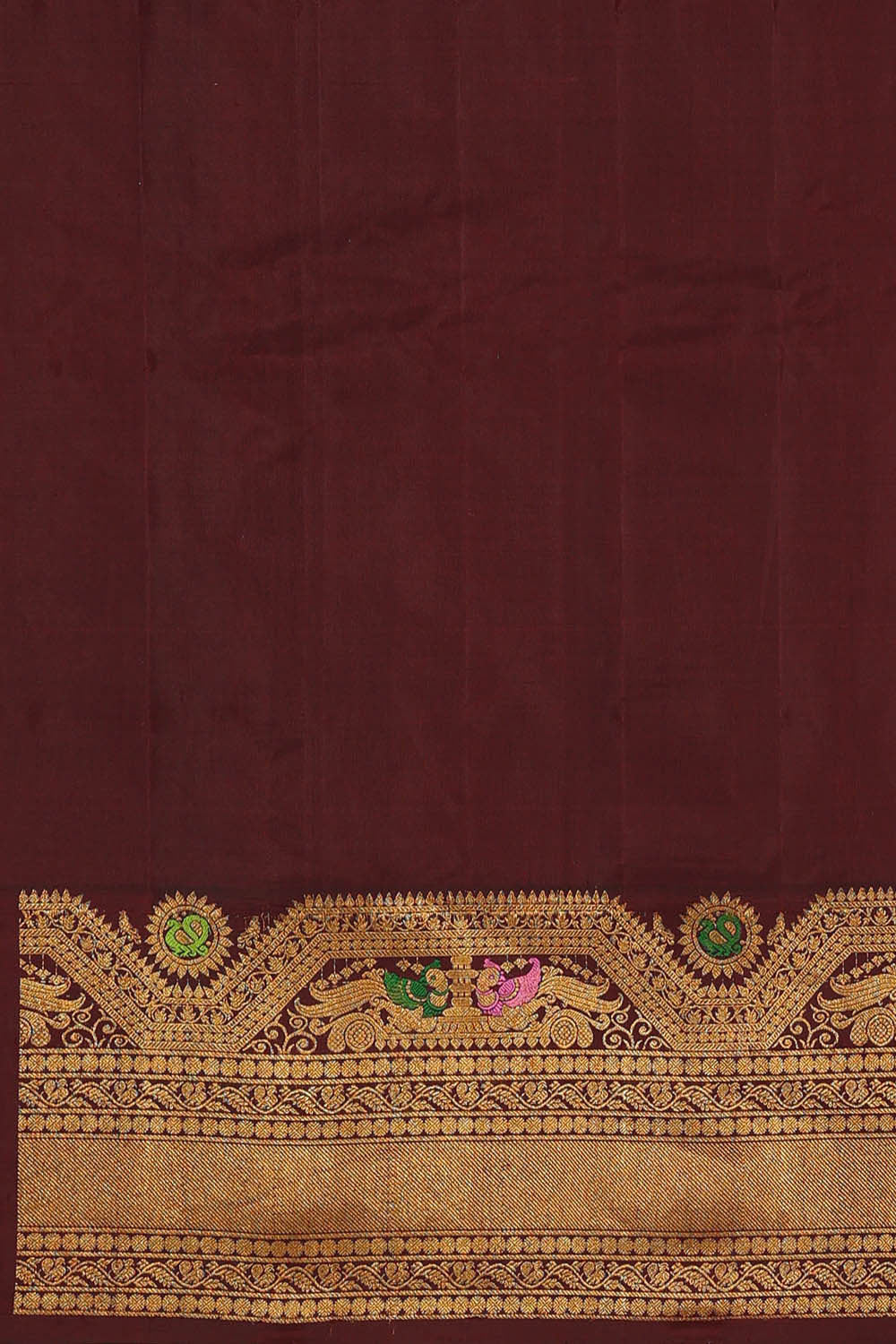Image of Gadwal Silk Cream Saree