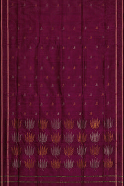 Image of Uppada Silk Wine Red Saree