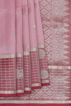 Image of Venkatagiri Silk Light Pink Saree