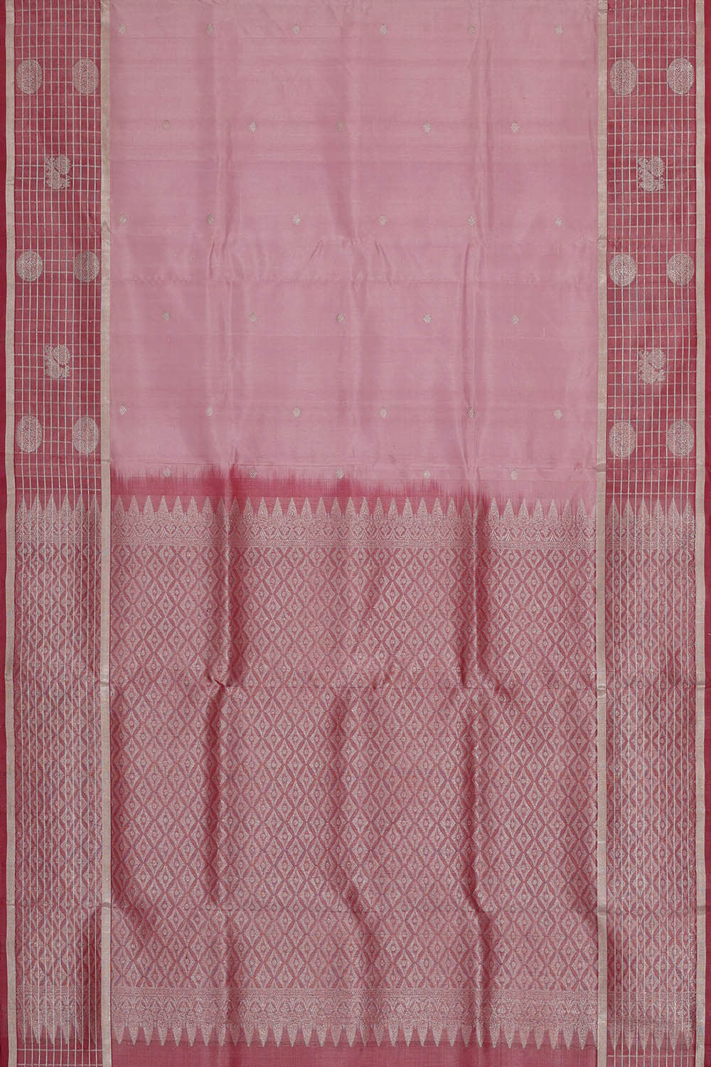 Venkatagiri Silk Light Pink Saree