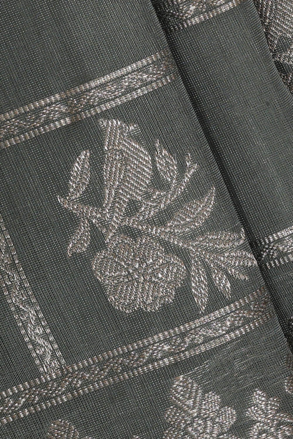 Image of Venkatagiri Silk Grey Saree