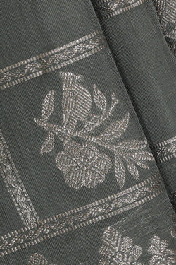 Image of Venkatagiri Silk Grey Saree
