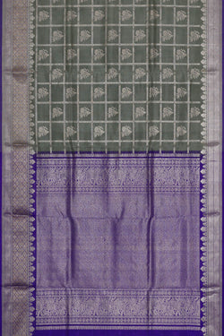 Image of Venkatagiri Silk Grey Saree