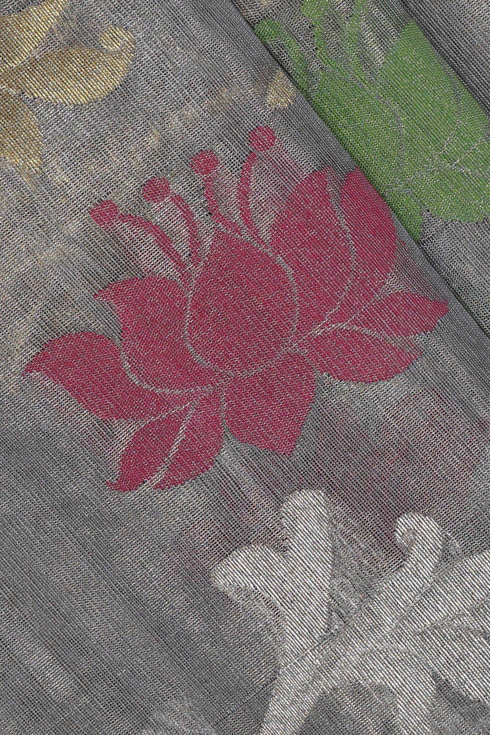 Image of Venkatagiri Silk Grey Saree