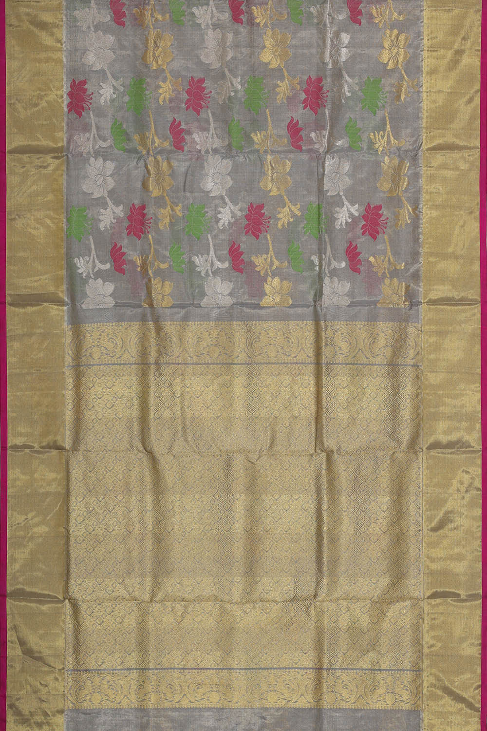 Image of Venkatagiri Silk Grey Saree