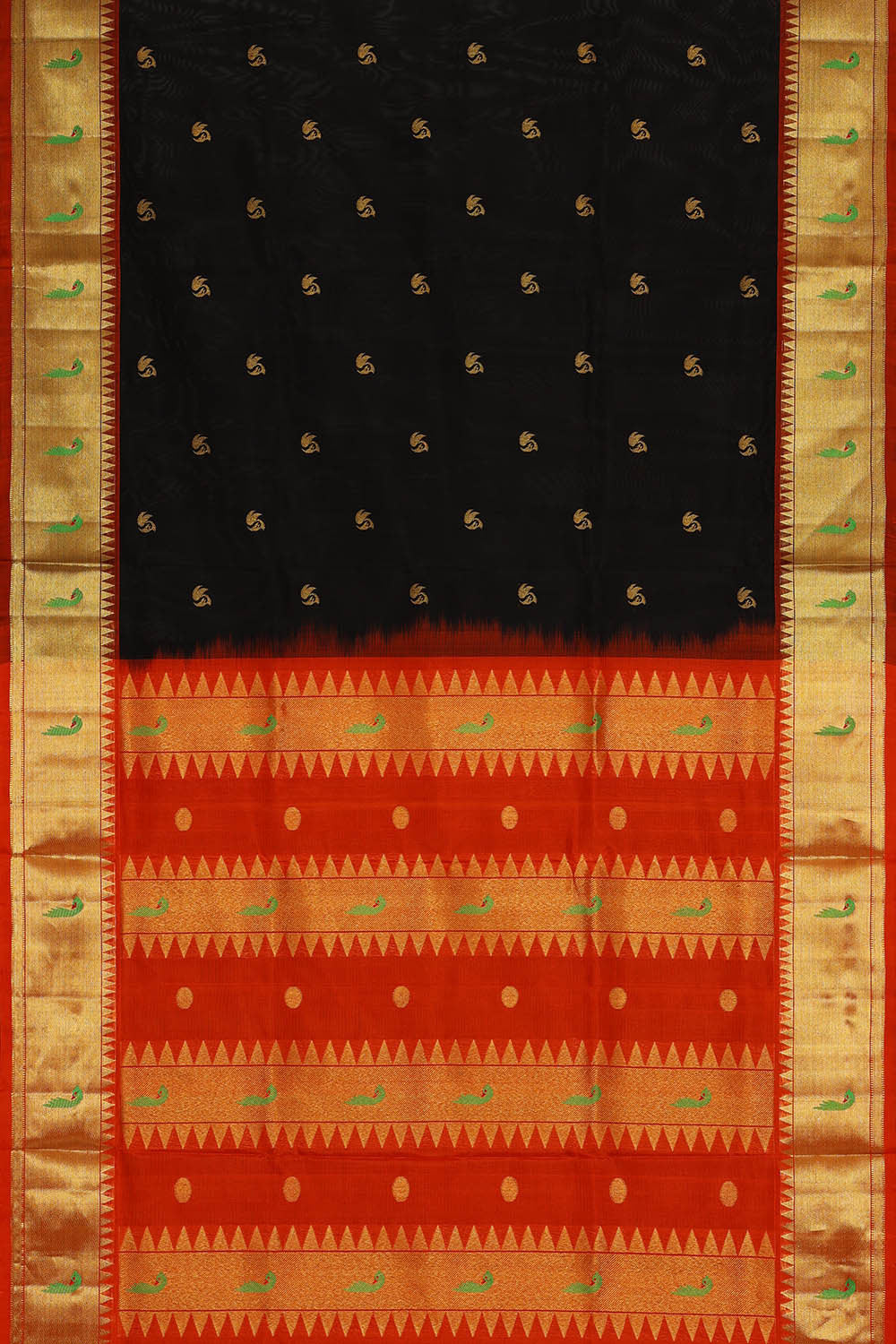 Image of Venkatagiri Silk Black Saree
