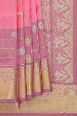 Image of Venkatagiri Silk Pink Saree