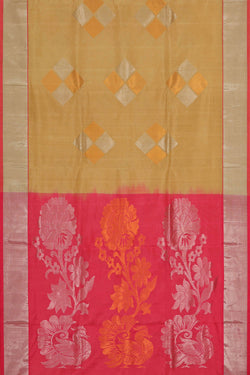 Image of Venkatagiri Silk Dark Cream Saree