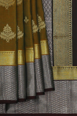 Image of Venkatagiri Silk Mehndi Green Saree