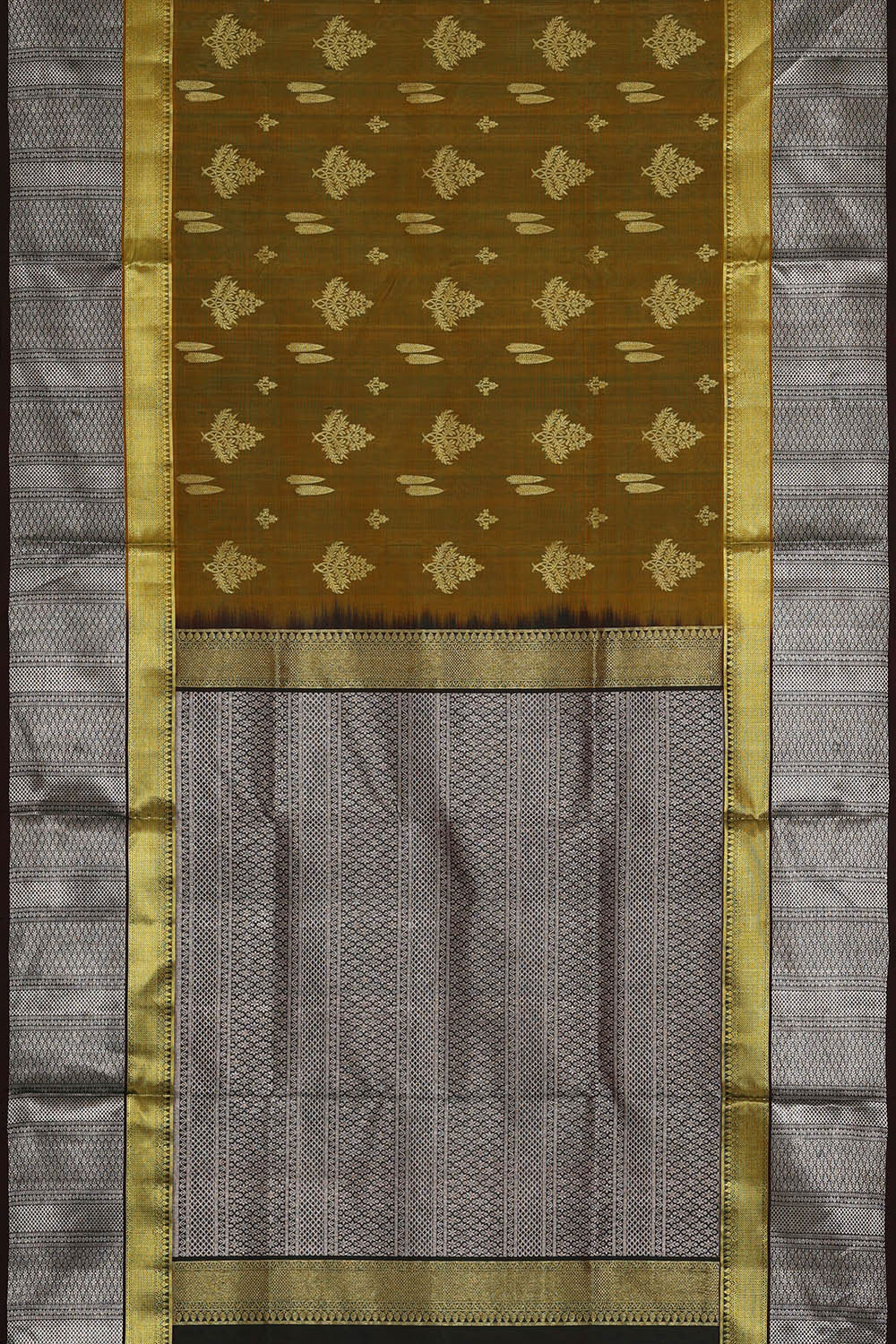 Venkatagiri Silk Mehndi Green Saree