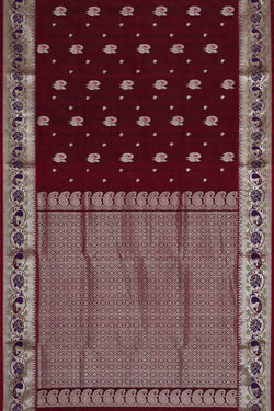Image of Venkatagiri Silk Maroon Saree