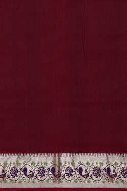 Image of Venkatagiri Silk Maroon Saree