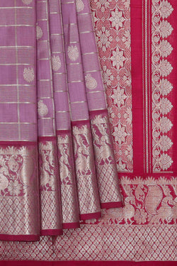 Image of Venkatagiri Silk Lavender Saree