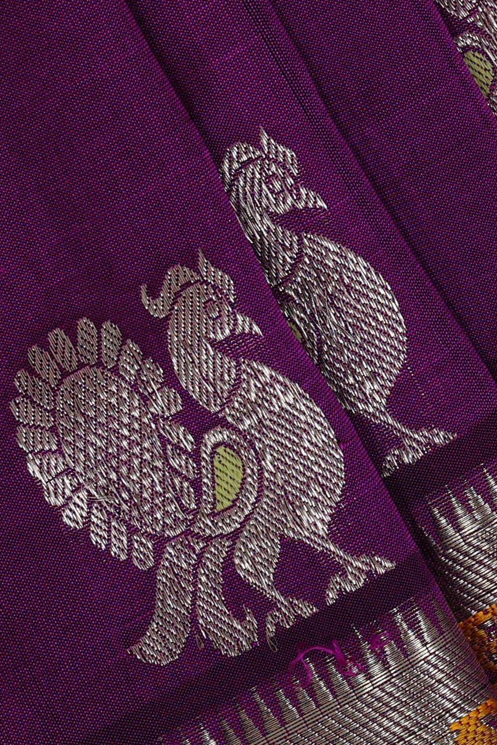 Image of Venkatagiri Silk Purple Saree