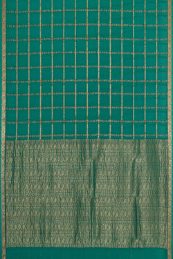 Image of Binny Georgette Deep Sea Green Saree