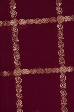 Image of Binny Georgette Deep Wine Saree