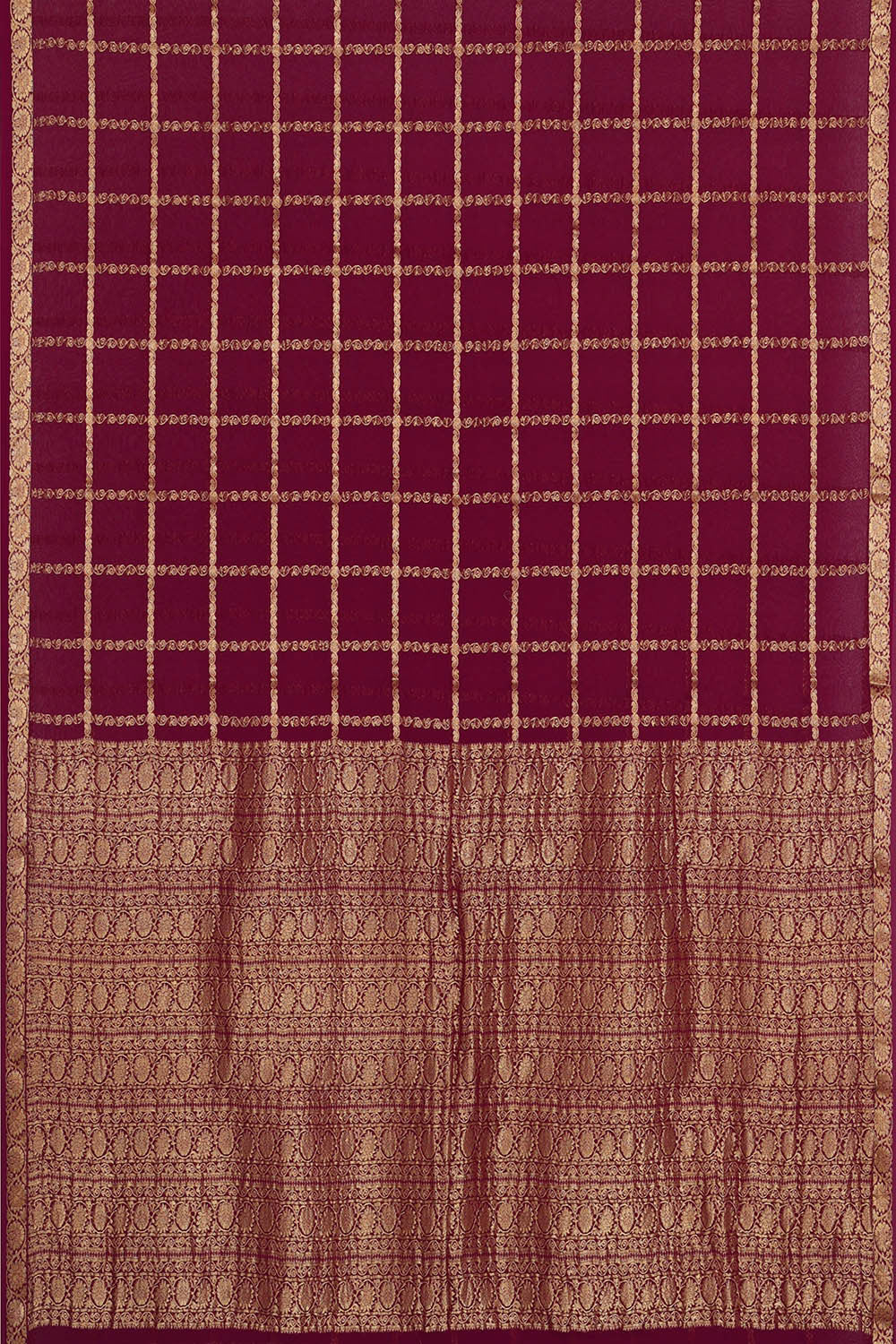 Binny Georgette Deep Wine Saree