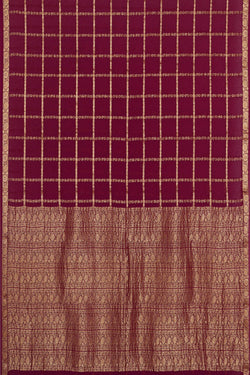 Image of Binny Georgette Deep Wine Saree