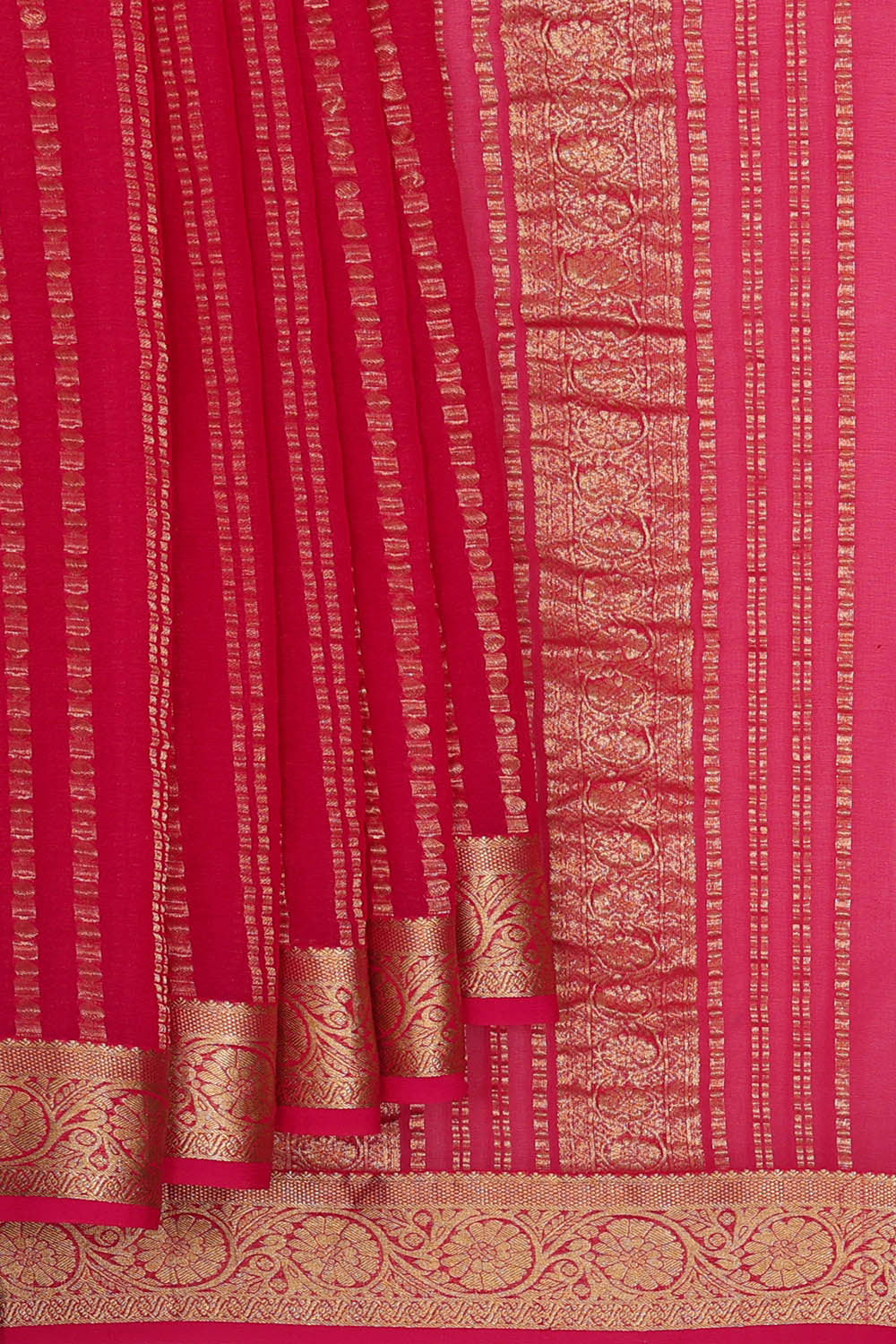 Image of Binny Georgette Rani Pink Saree
