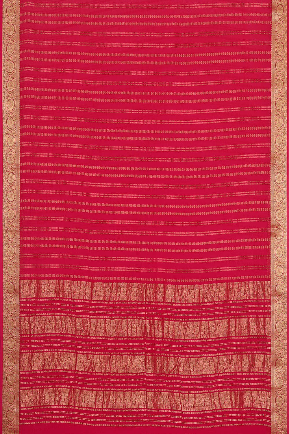 Binny Georgette Rani Pink Saree