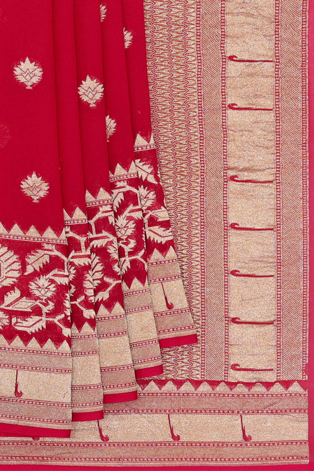 Binny Georgette Red Saree