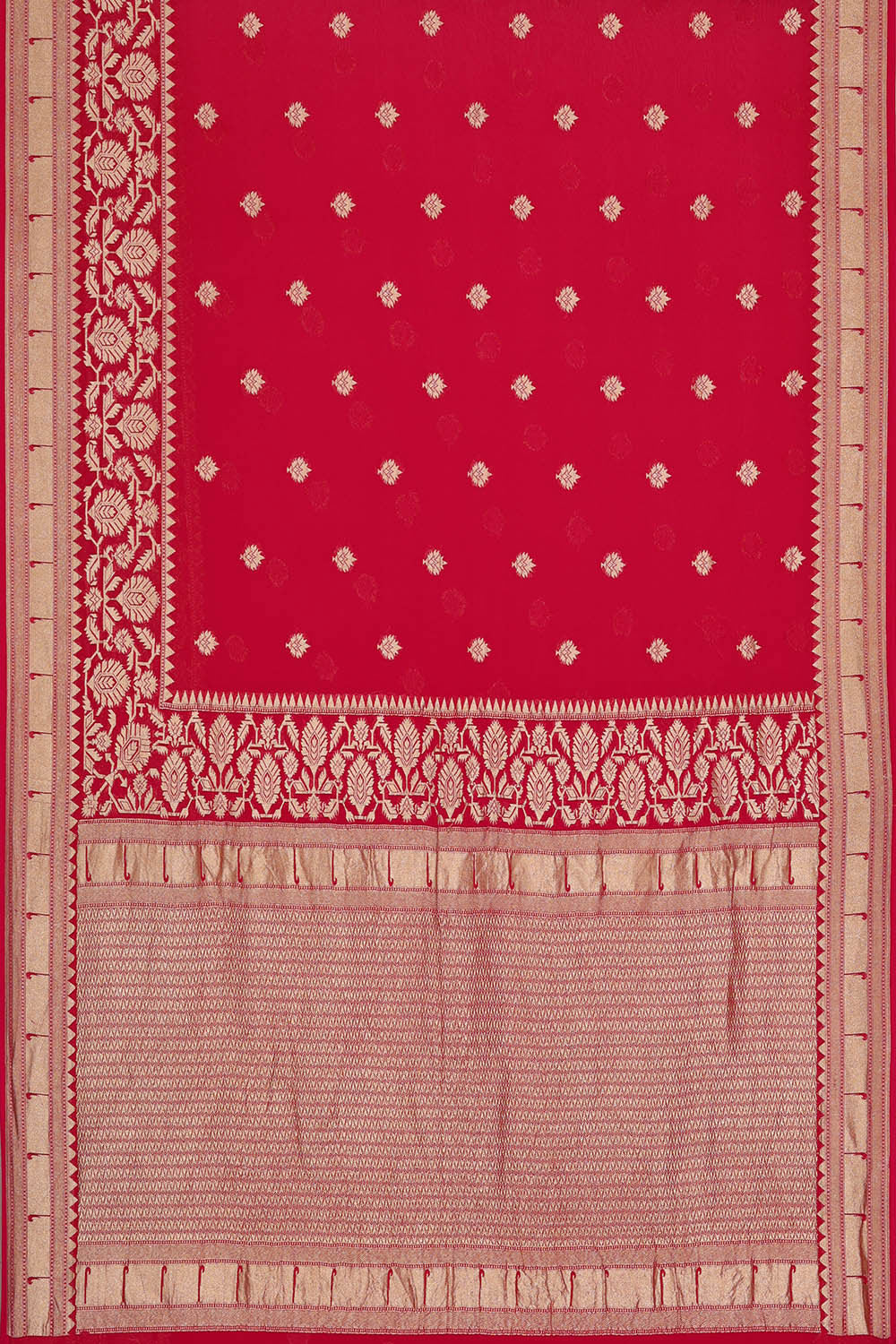 Binny Georgette Red Saree