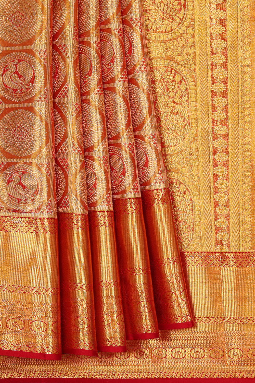 Kanchipattu Gold Tissue Brocade Saree