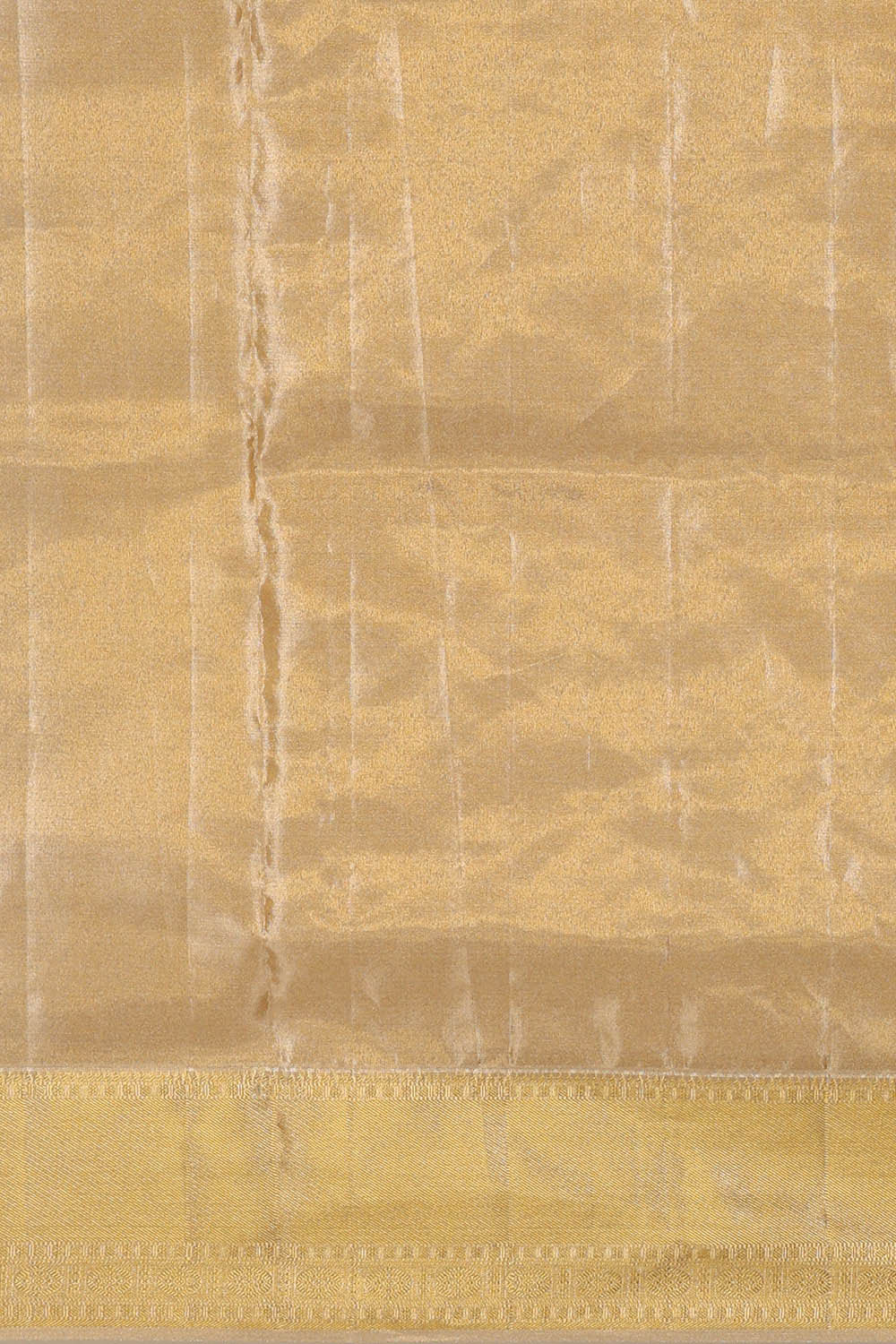 Kanchipattu Golden Red Tissue Brocade Saree