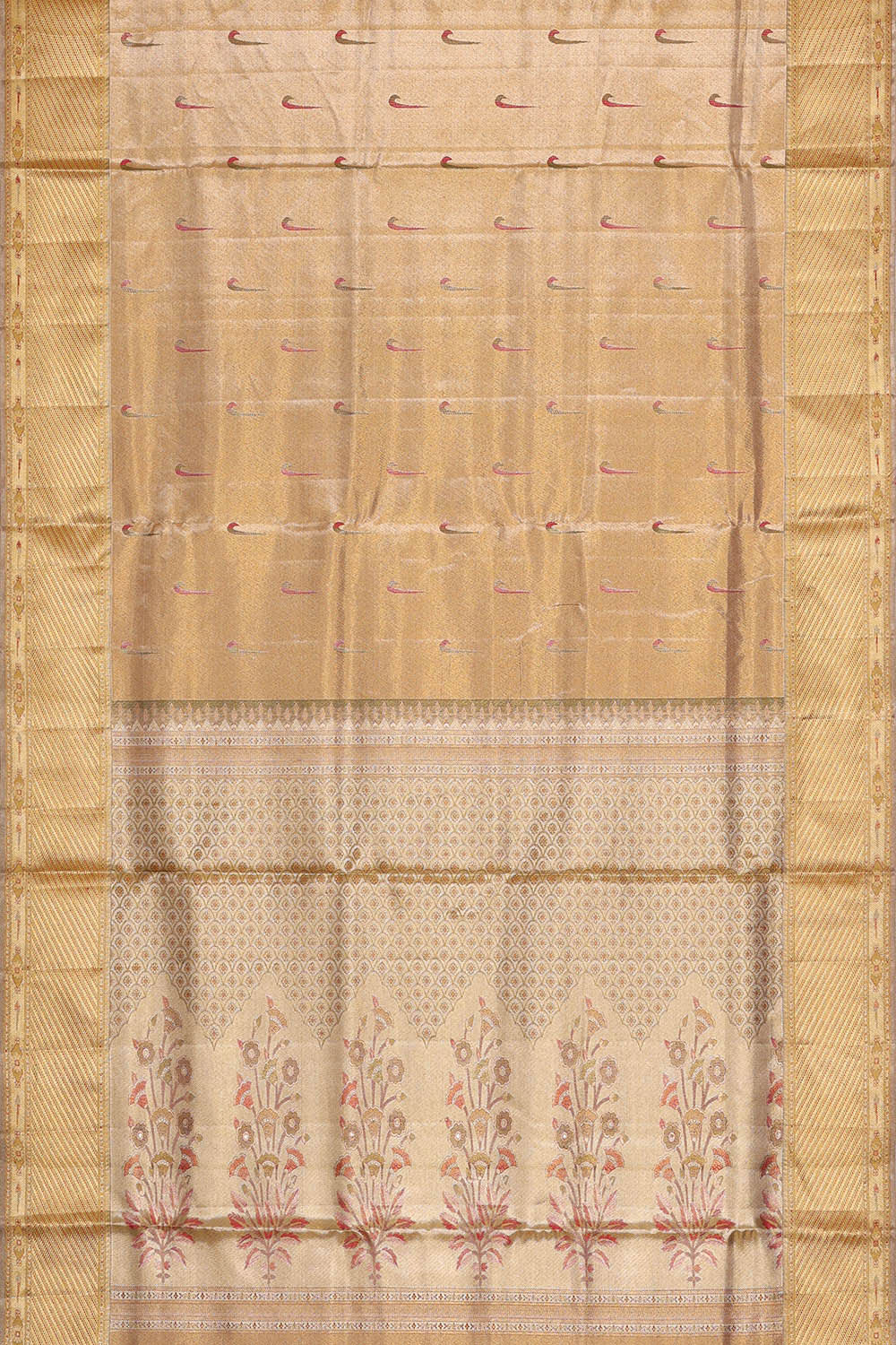 Kanchipattu Gold Tissue Brocade Saree